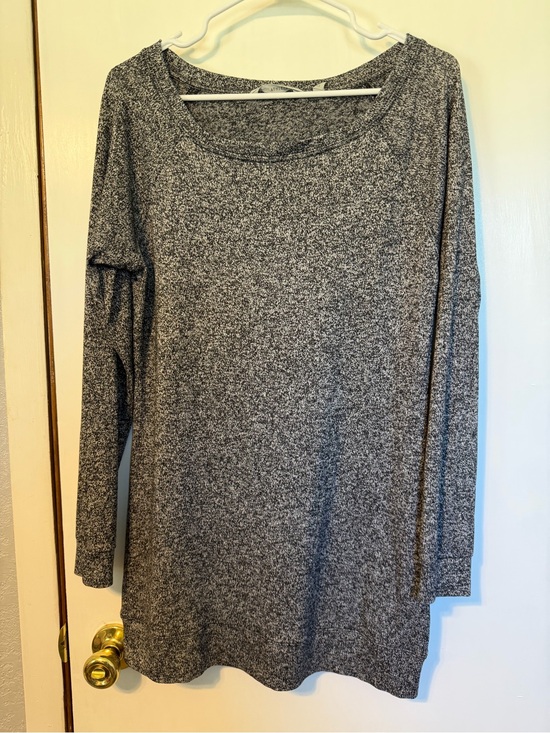 Athleta Tops - Athleta Black and White Marled Long Sleeve Top